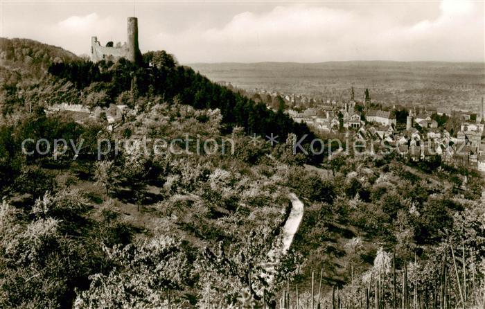 Weinheim Bergstrasse Burgruine Windeck Panorama