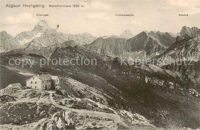 Nebelhornhaus 1929m Oberstdorf Hochvogel Urbeleskarspitze Schneck