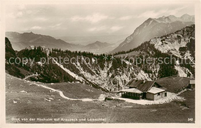 Hochalm 1705m Wettersteingebirge Oberstdorf mit Kreuzeck und Loisachtal