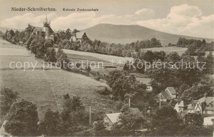 Nieder-Schreiberhau Szklarska Poreba Riesengebirge PL Kolonie Zuckerschale