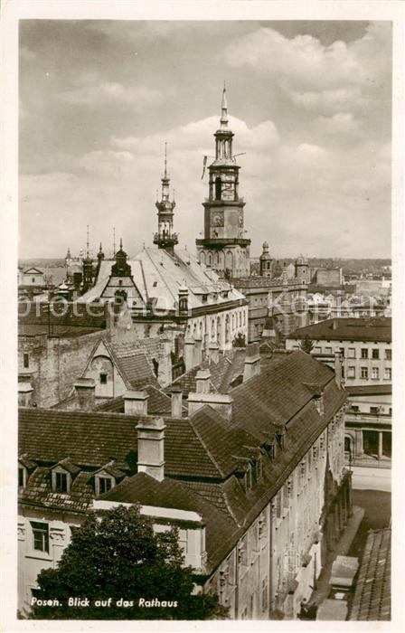 Posen Poznan Blick auf das Rathaus