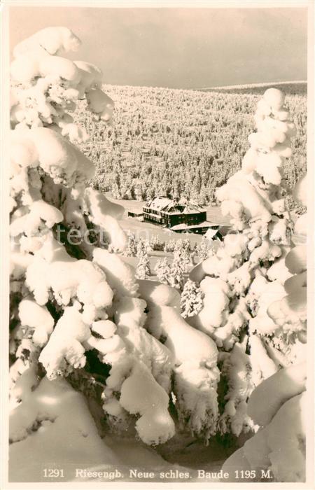 Riesengebirge Krkonose Karkonosze Neue Schlesische Baude Winterpanorama
