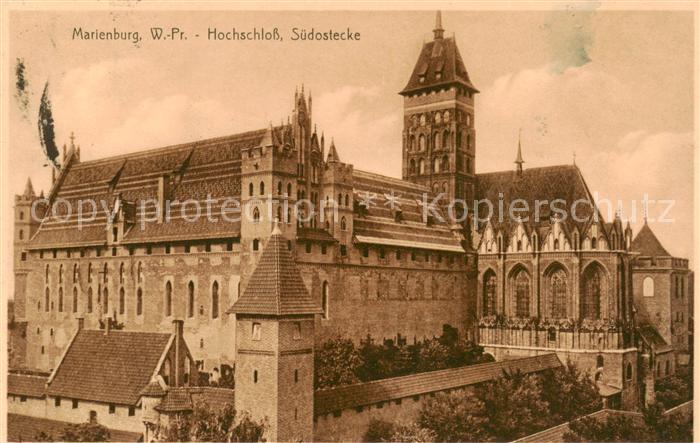 Marienburg  Westpreussen Malbork Hochschloss Suedostecke