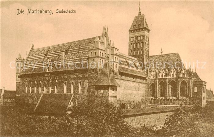 Marienburg  Westpreussen Malbork Die Marienburg Suedostecke