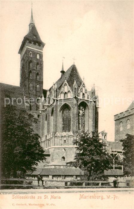 Marienburg  Westpreussen Malbork Schlosskirche zu St Maria