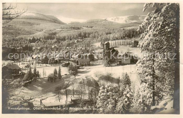 Ober-Krummhuebel Karpacz Riesengebirge PL mit Prinz Heinrich Baude