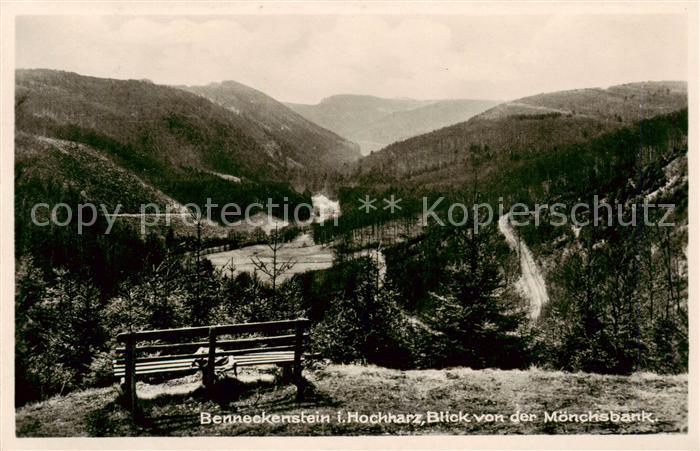 Benneckenstein Harz Panorama Blick von der Moenchsbank