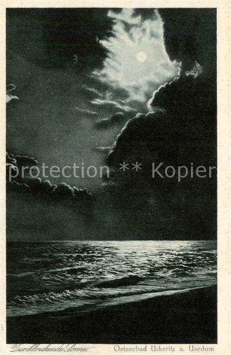 ueckeritz Usedom Naturschauspiel Durchbrechende Sonne