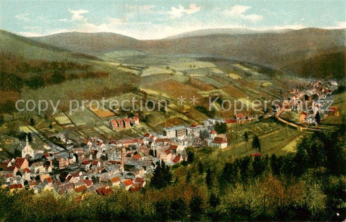 Ruhla Panorama Blick von der Carolinenhoehe