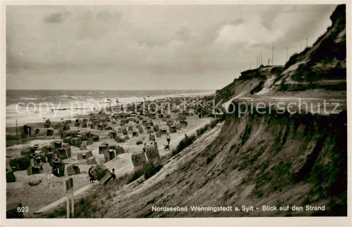 Wenningstedt Sylt Panorama Blick auf den Strand