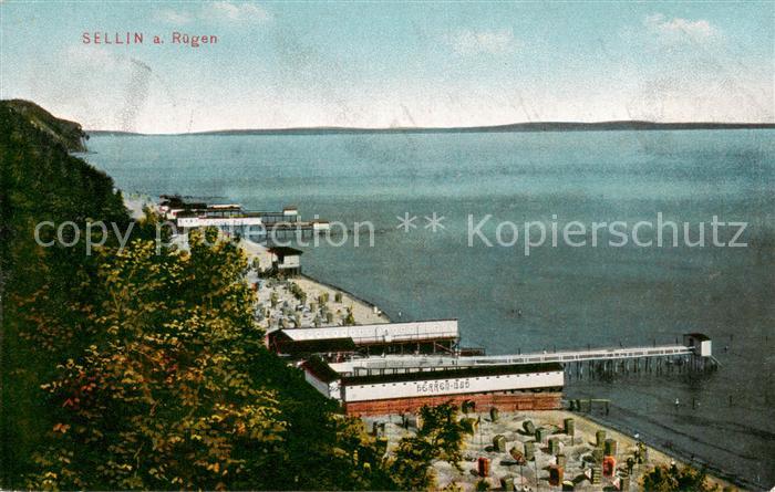 Sellin  Ruegen Kuestenpanorama Landungsbruecke