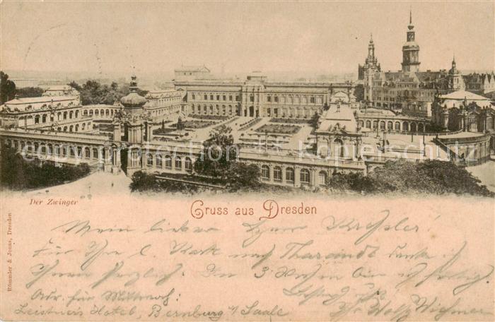 Dresden Elbe Der Zwinger Deutsche Reichspost