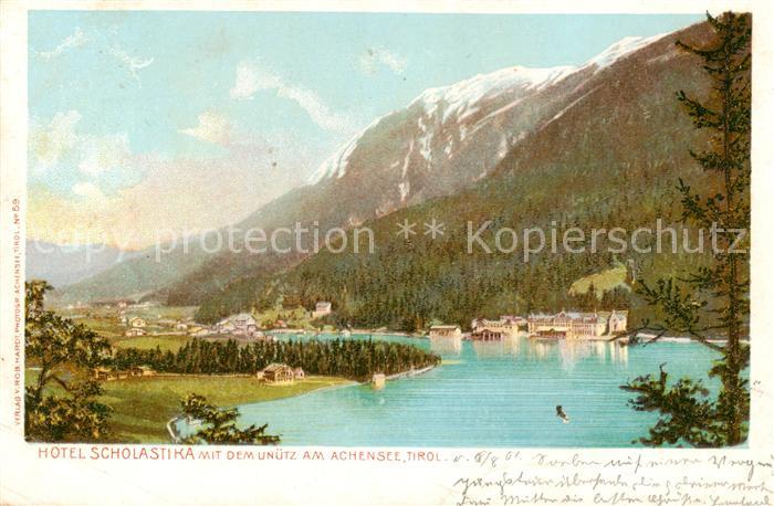 Achensee Tirol AT Hotel Scholastika mit dem Unuetz