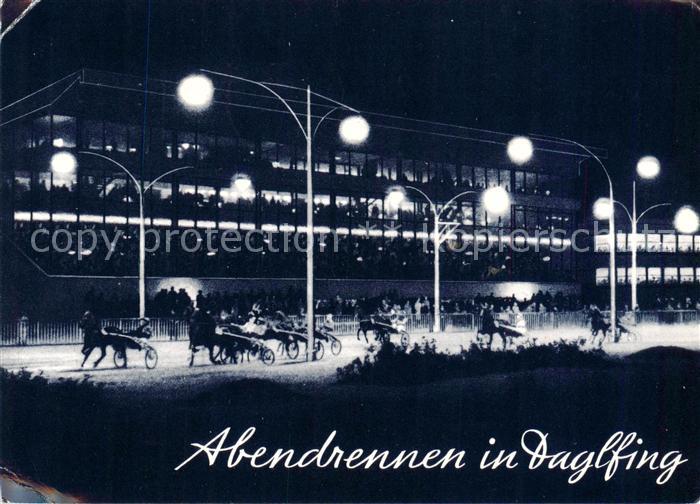 Daglfing Trabrennbahn Muenchen Daglfing Tribuenen und Teehaus