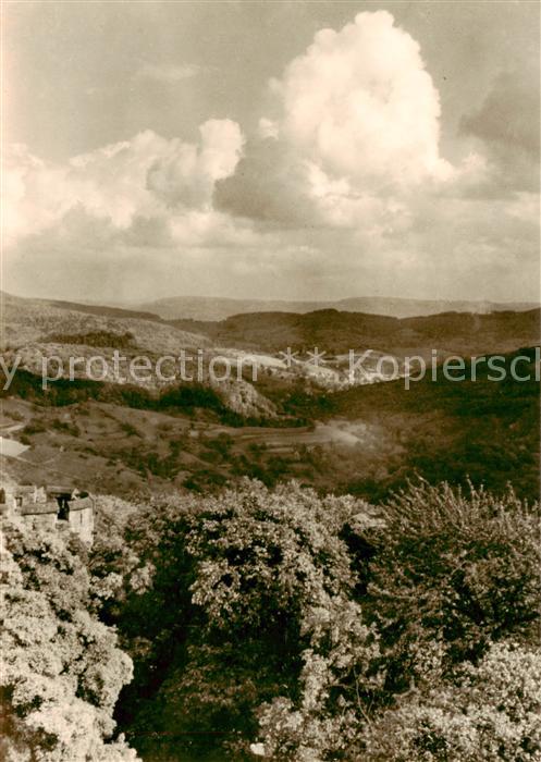 Heppenheim Bergstrasse Jugendherberge Starkenburgturm Blick ins Hambacher Tal