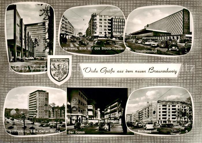 BRAUNSCHWEIG CITY Technische Hochschule Steinweg Staats Theater Hauptbahnhof Ne