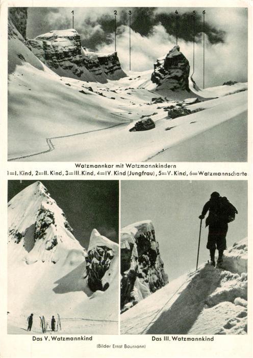 Watzmann Berchtesgaden Watzmannkar mit Watzmannkindern