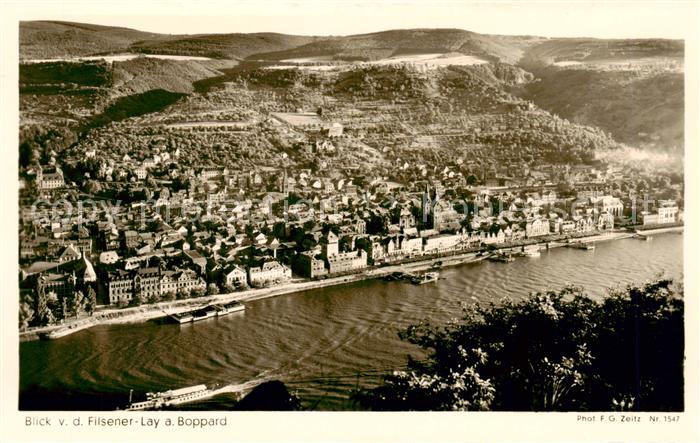 Boppard Rhein Blick von der Filsener Lay