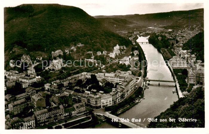 Bad Ems Lahn Blick von der Baederley