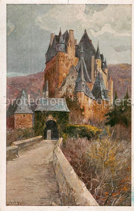 Wierschem Burg Eltz Kuenstlerkarte