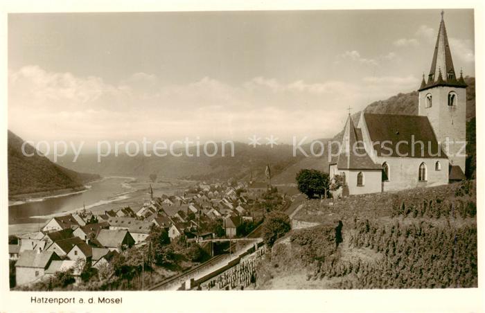 Hatzenport Mosel Panorama mit Kirche