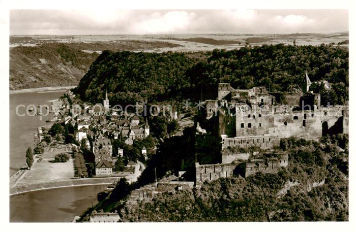 St Goar Rhein mit Burg Rheinfels