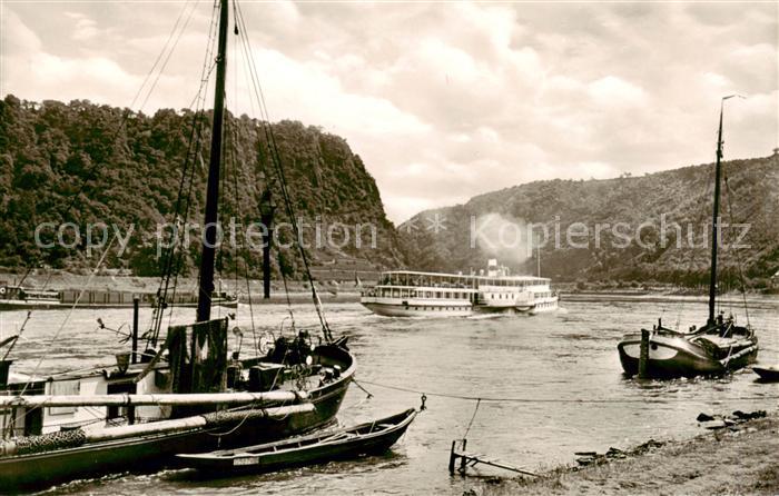 St Goar Rhein Blick auf die Loreley
