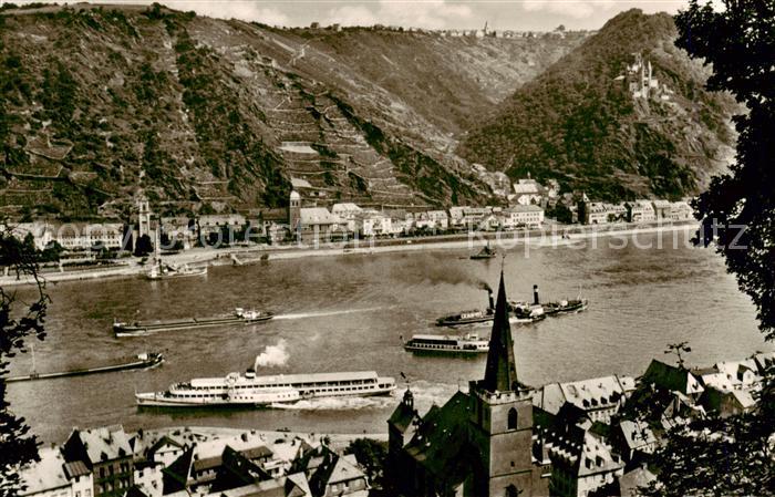 St Goar Rhein mit St Goarshausen
