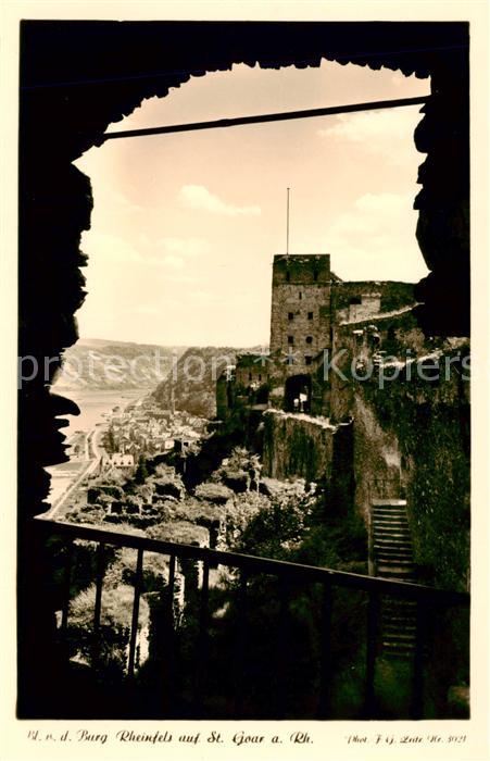 St Goar Rhein Blick von der Burg Rheinfels