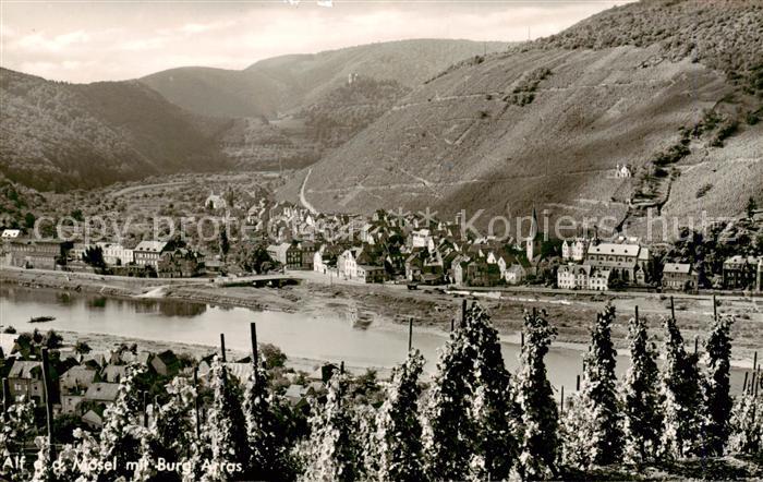 Alf Bullay Mosel mit Burg Arras