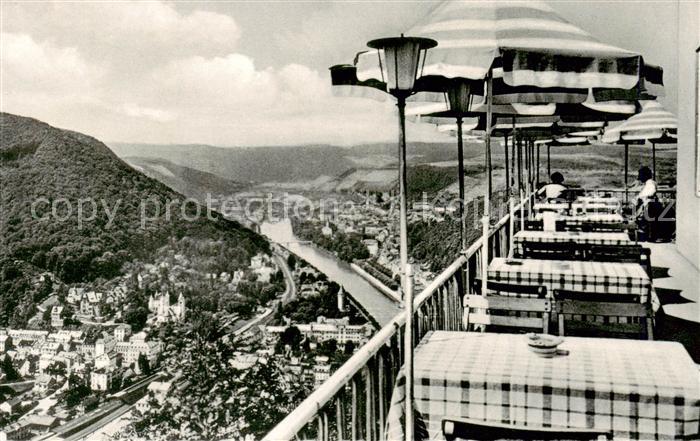 Bad Ems Lahn Berghotel Konkordiaturm Terrasse Panorama