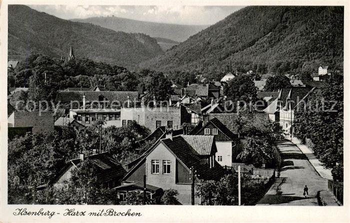 Ilsenburg Harz Ortsansicht mit Blick zum Brocken
