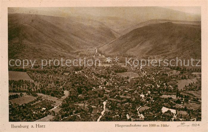 Ilsenburg Harz Fliegeraufnahme aus 1000 m Hoehe