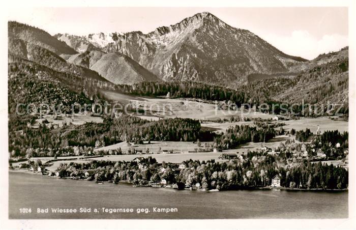 Bad Wiessee Panorama Tegernsee gegen Kampen Tegernseer Berge