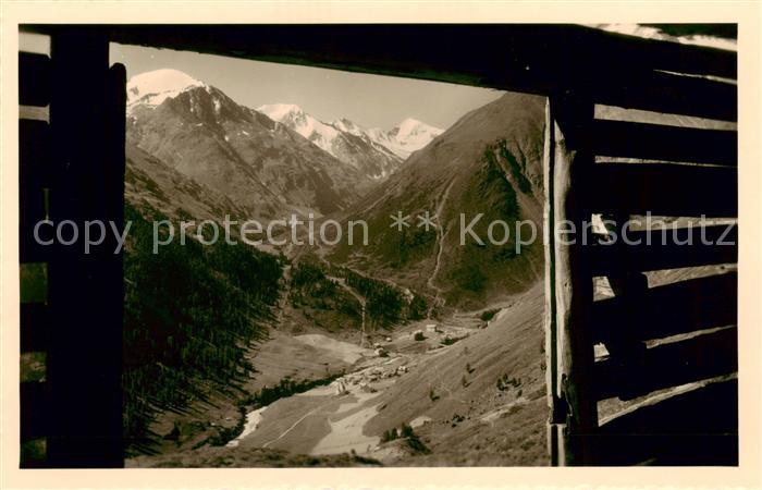Vent  oetztal Tirol AT Durchblick ins Tal Bergsteigerdorf oetztaler Alpen