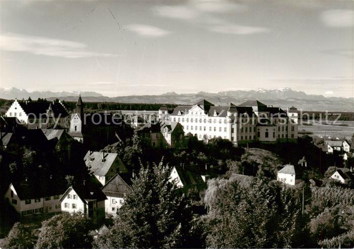 Tettnang Ansicht mit Schloss Blick gegen die Alpen