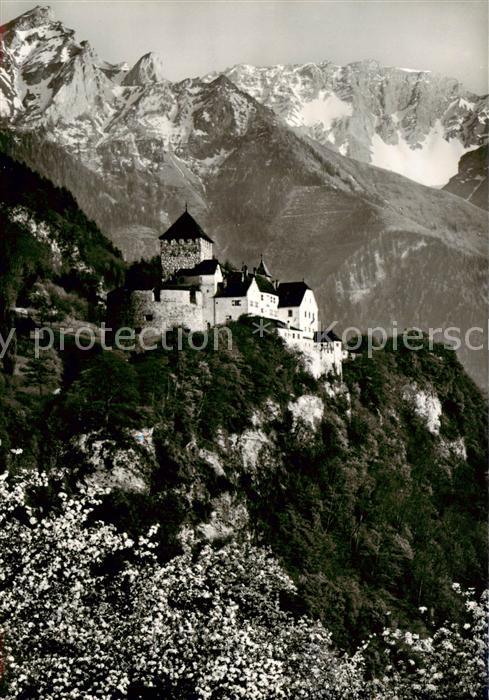 Liechtenstein Fuerstentum Schloss Vaduz mit Falknis