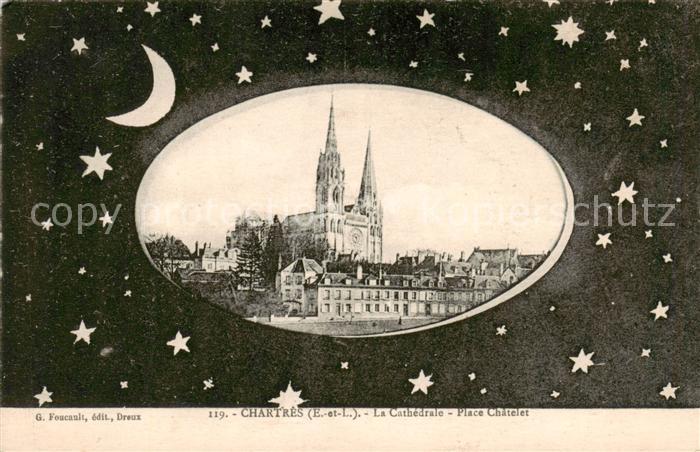 Chartres 28 La Cathedrale Place Chatelet