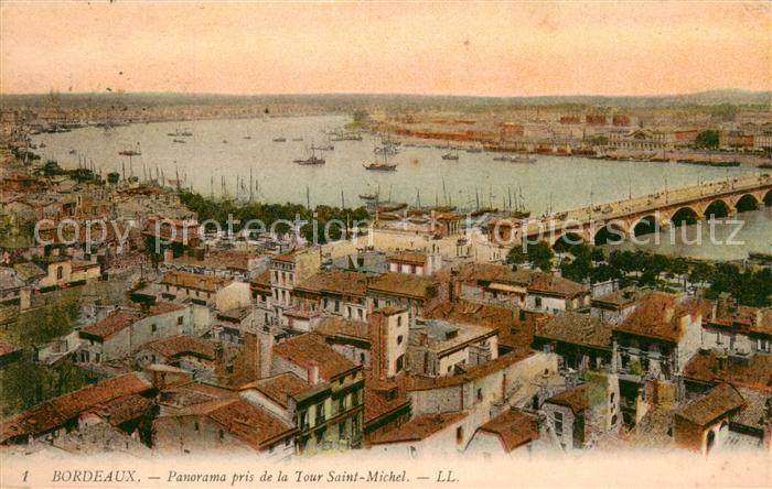 Bordeaux 33 Panorama pris de la Tour Saint Michel