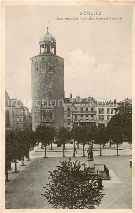 Goerlitz  Sachsen Reichenberger Turm und Demiani Denkmal