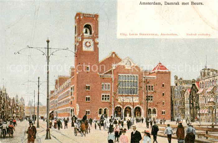 Amsterdam  NL Damrak met Beurs