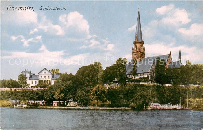 CHEMNITZ Sachsen Schlossteich Kirche