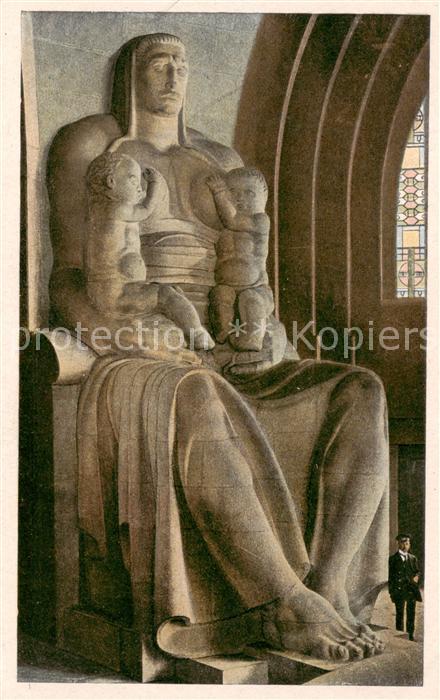 LEIPZIG Sachsen Voelkerschlachtdenkmal Die deutsche Volkskraft im Ruhmesmale