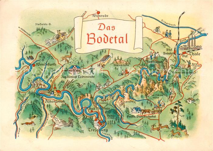 Thale Harz Landkarte Bodetal