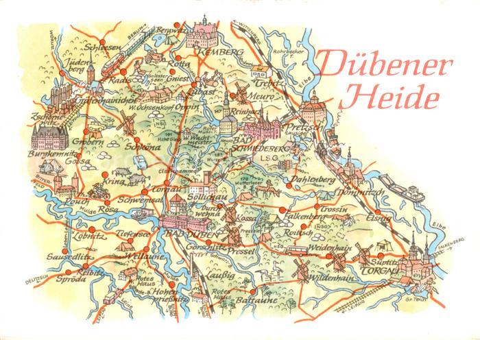 Duebener-Heide Bad Mulde Landkarte der Region