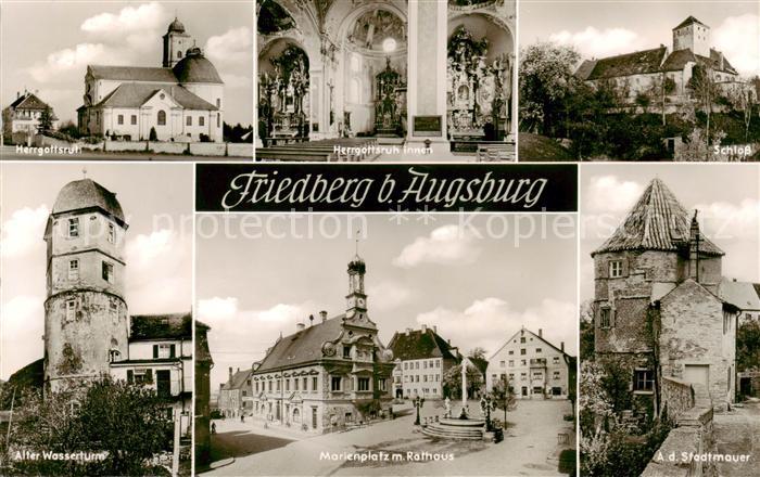 Friedberg  Hessen Herrgottsruh Kirche Inneres Schloss Alter Wasserturm Marienpla