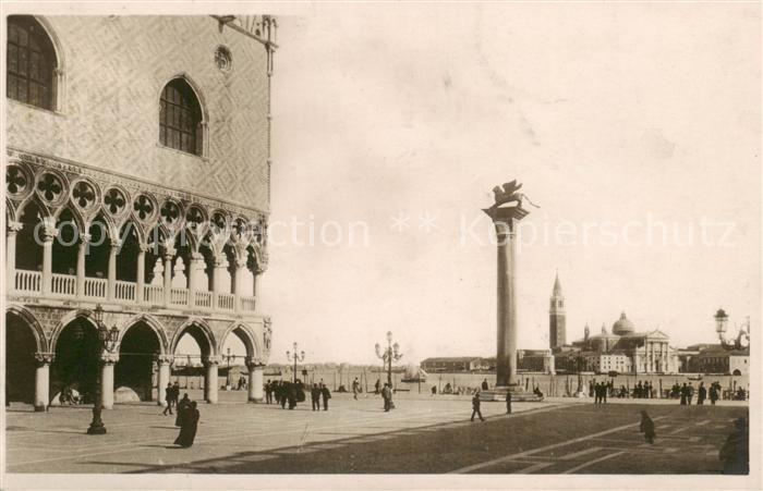 Venedig Venezia Piazzetta conla colonna di San Marco e l’isola di San Giorgio