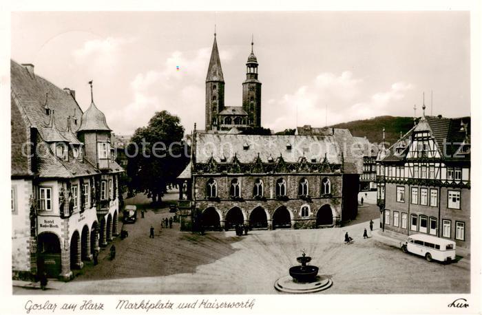 GOSLAR Harz Niedersachsen Marktplatz und Kaiserworth