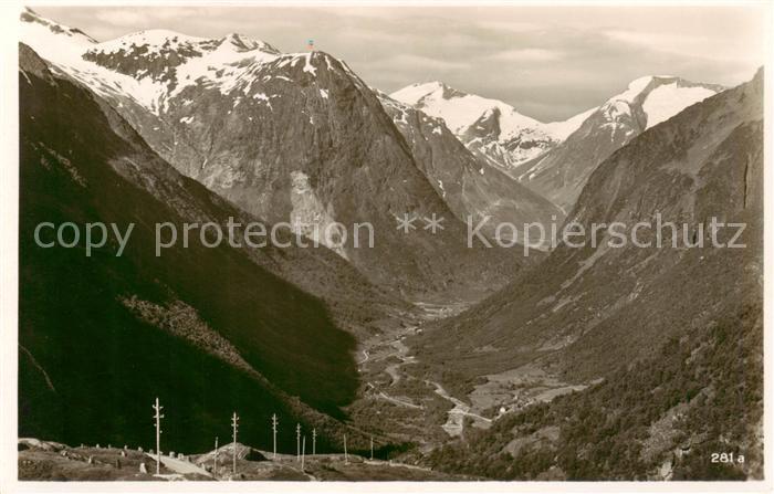 Stryn Norge Blick von Videsaeter ins Videtal