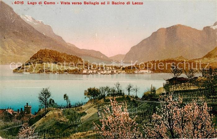 Bellagio Lago di Como IT ed il Bacinodi Lecco